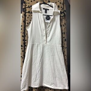 Forever 21 White Sleeveless Dress